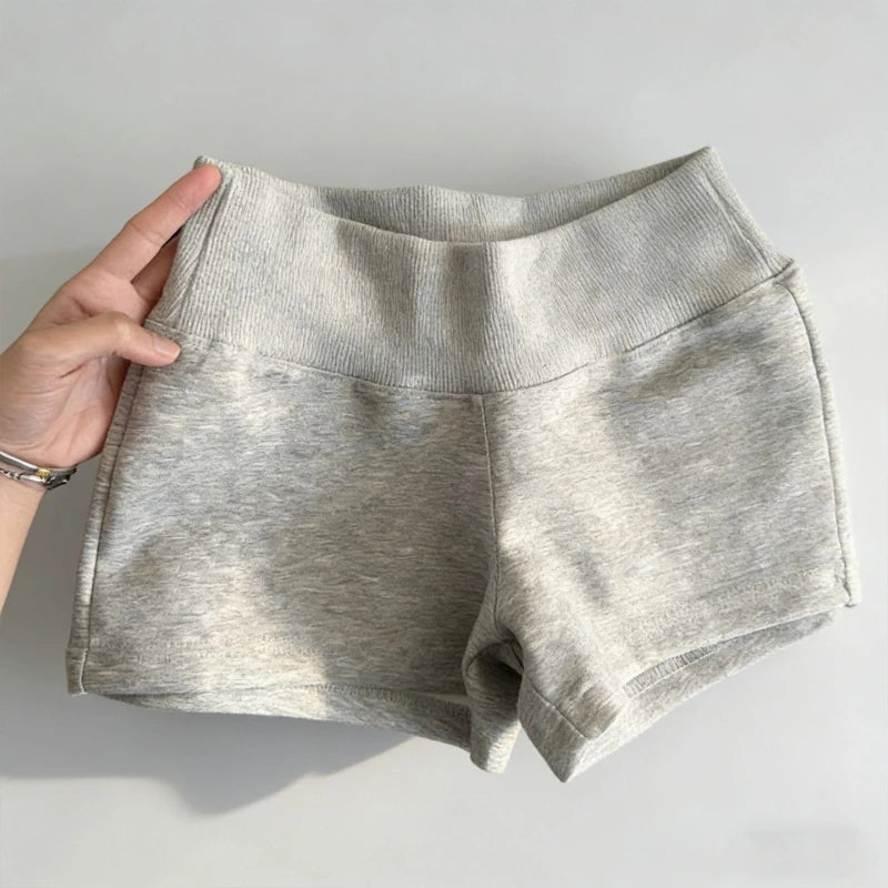 Fashion Sexy Slim Fit Shorts Women 2026 New Summer US Style Grey Low Rise Solid Bodycon Booty Shorts Female Casual Hot Sale